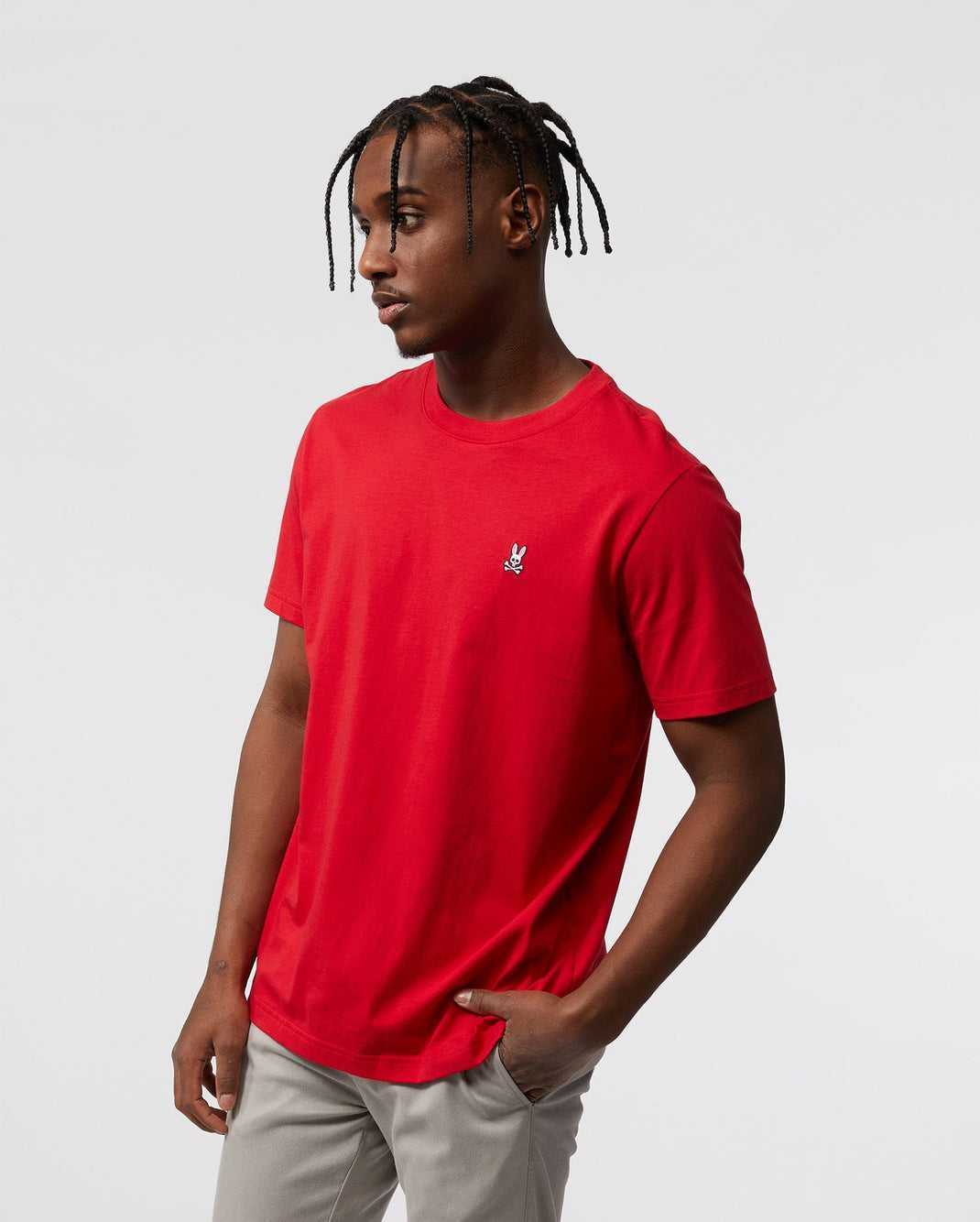 Tees Psycho Bunny Classic Crew Neck Tee Rouge Homme | MPF-83083069